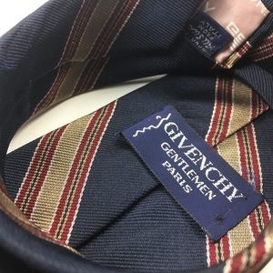 Givenchy Gentleman Paris Blue Pattern Mens Tie